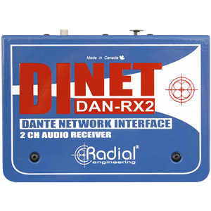 Radial DINet RX2 Dante Receiver