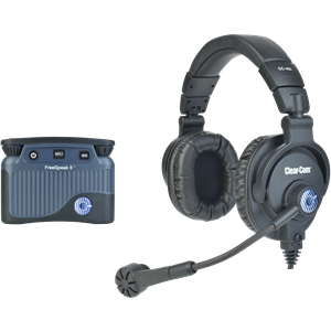 Clear-Com FreeSpeak II Beltpack with Double Muff Headset